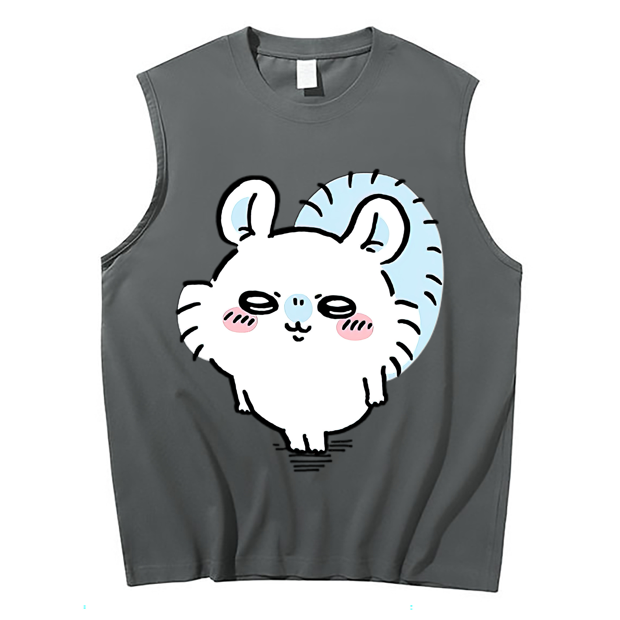 （画像用） ちいかわ モモンガ Chii-kawa Momonga コットン100％タンクトップ（フロントプリント）